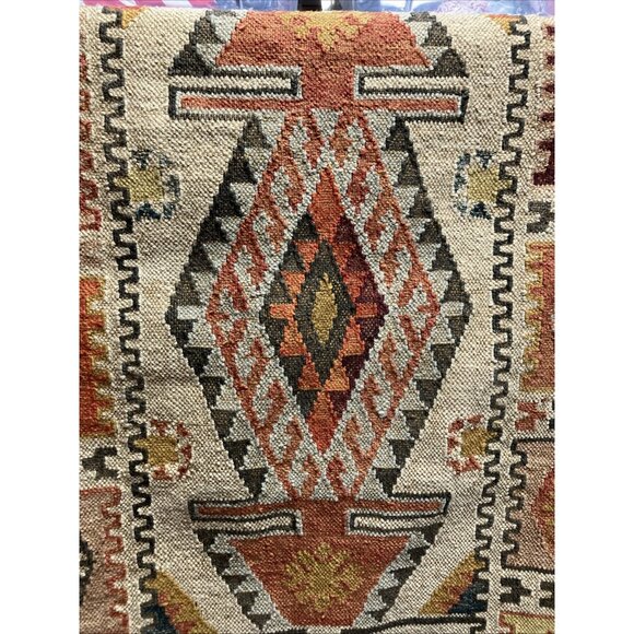 Pottery Barn Gianna Kilim Indoor Outdoor Rug 2.9x9 Multi-Color Runner - Picture 2 of 10